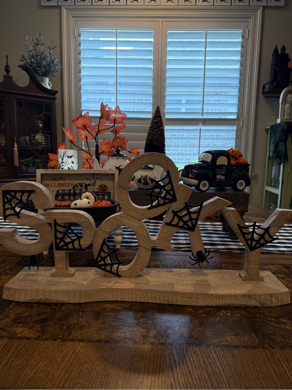 T.J.Maxx Wooden 'Spooky' Layered Table Sign